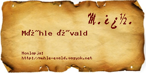 Mühle Évald névjegykártya